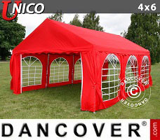 Partyzelt 4x6m, Rot